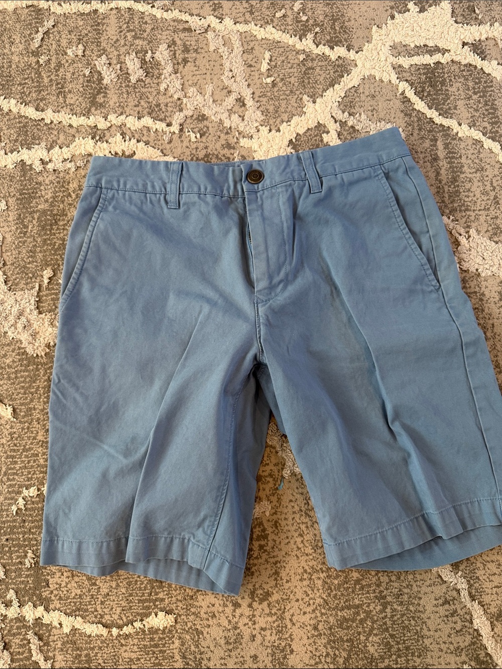 Bonobos Light Blue Flat-Front Cotton Shorts